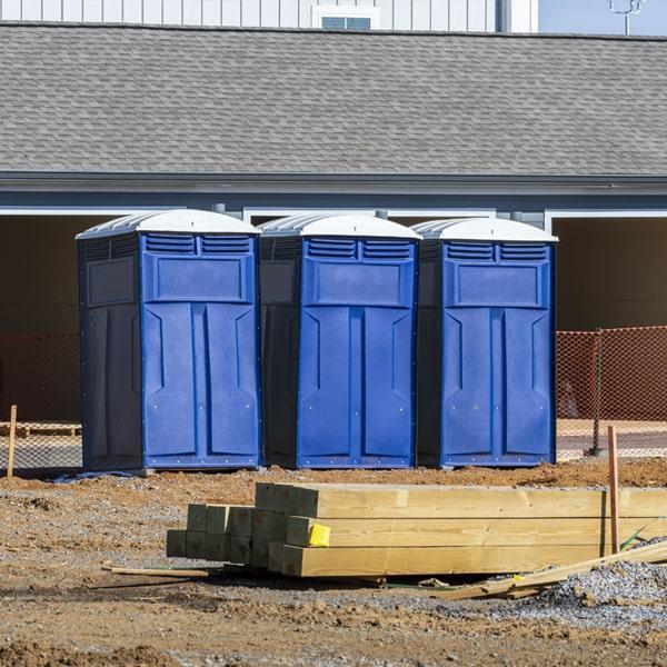 Heavy-duty construction site porta potty in Mooresville, North Carolina